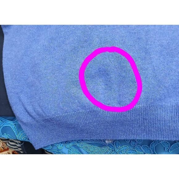 Massimo dutti mens xl slate blue 100% cashmere sweater Vneck longsleeve - Picture 2 of 8